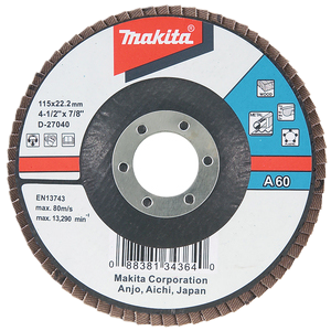 Aluminium xide Flap Disc 115mm A60 Bevel 1 pcs