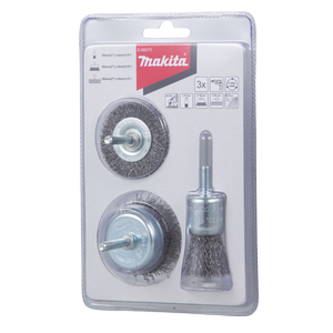 Wire Brush Set For Drill 1/4 Shank 3 pcs