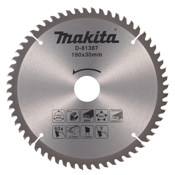 MAKITA *TCT SAW BLADE 190MMX60T MULTIPURPOSE