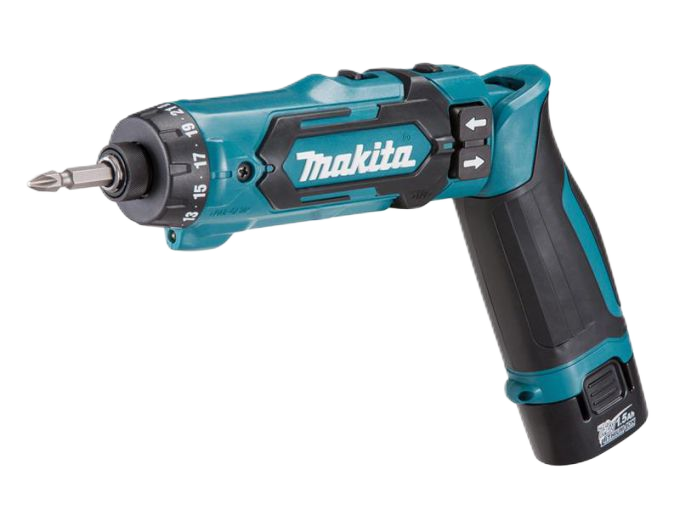 7.2V Pencil Drill Driver with 2x 1.5Ah batts and DC10WA charger