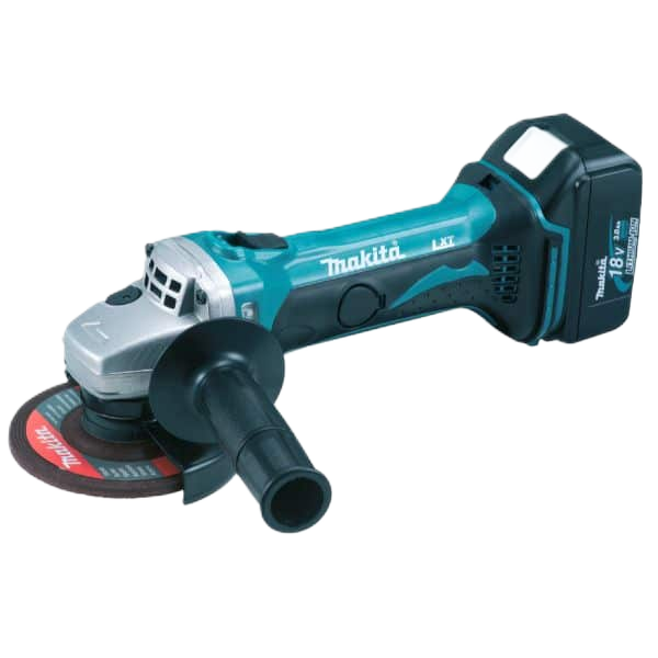 Angle Grinder 115mm Slide Switch with 2x 5.0Ah Batteries