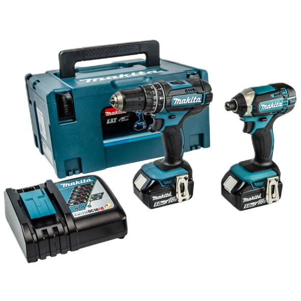 18V LXT 2pc Combo Kit (DHP482, DTD152, 2x5.0ah, Charger, Case)