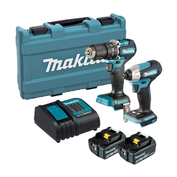18V Brushless Twin Pack Combi Drill & Impact Driver With 2 X 5.0Ah Battery