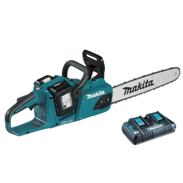 Twin 18V Brushless Chainsaw 40cm, 2x 6.0Ah Batteries, DC18RD Twin Charger