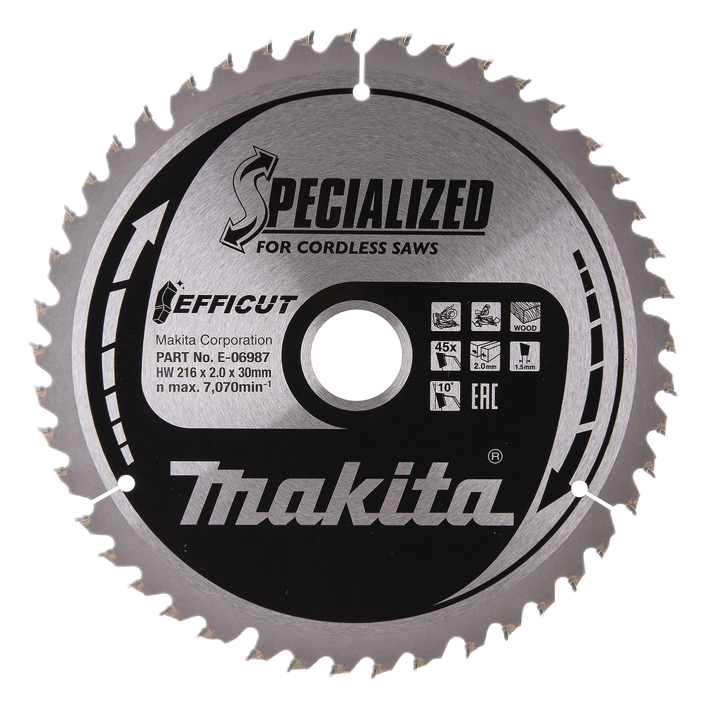 MAKITA TCT EFFICUT SAW BLADE 216X45T (LS002G) WOOD