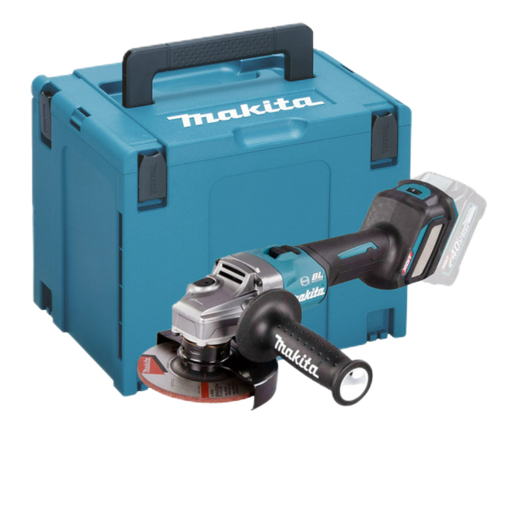 40V MAX XGT 125MM ANGLE GRINDER (SLIDE SWITCH) - VARIABLE SPEED + AWS WITH MAKPAC CASE (BODY ONLY)