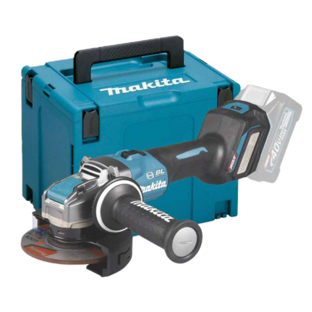 40V MAX XGT 125MM ANGLE GRINDER (SLIDE SWITCH) - X-LOCK + AWS WITH MAKPAC CASE (BODY ONLY)