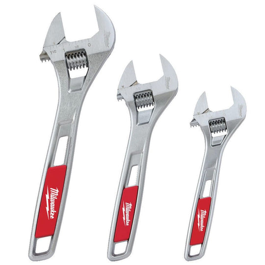 Milwaukee Adjustable Wrench Triple Pack 4932493414