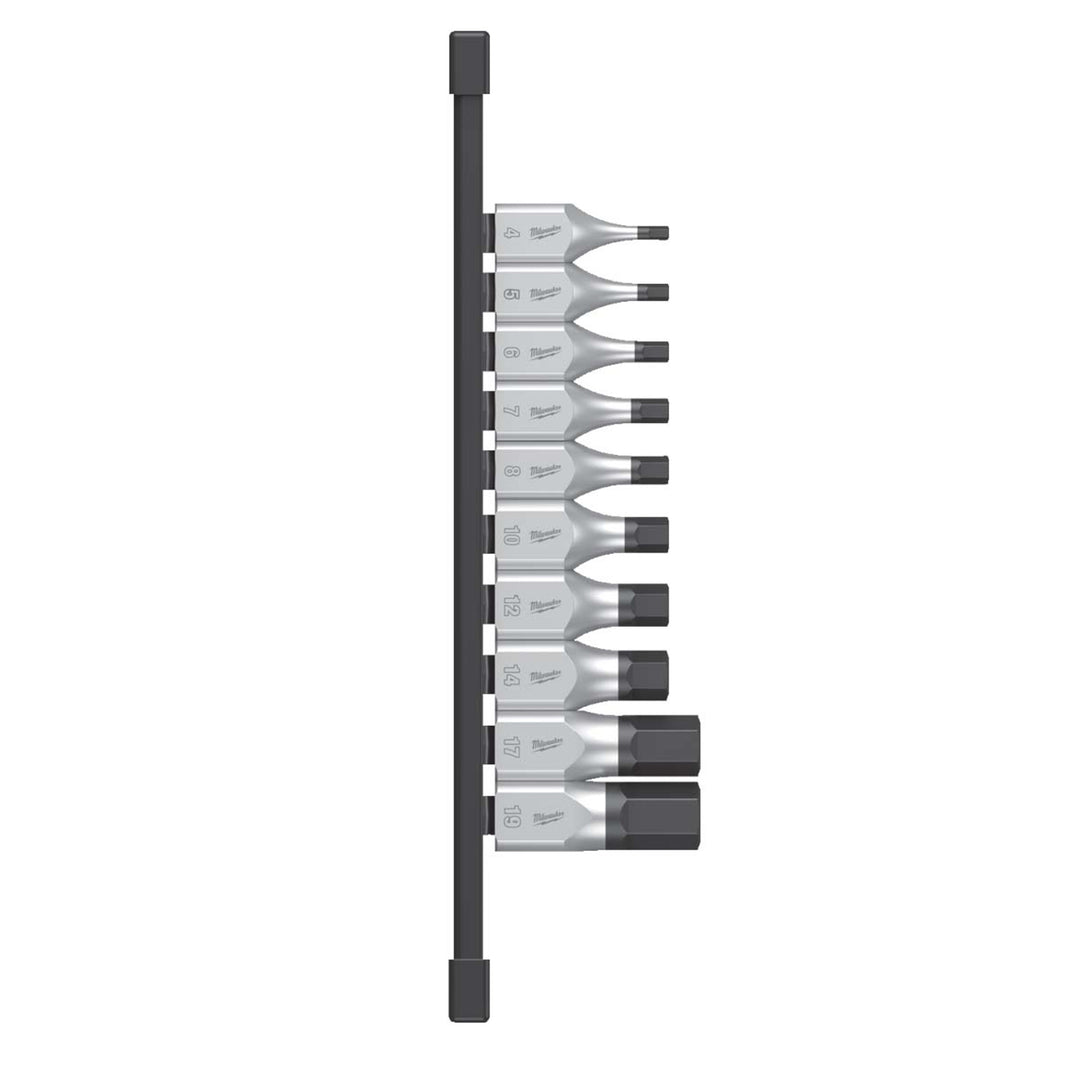 Milwaukee 1/2 Drive Metric Hex Bit Socket Set 10-Piece