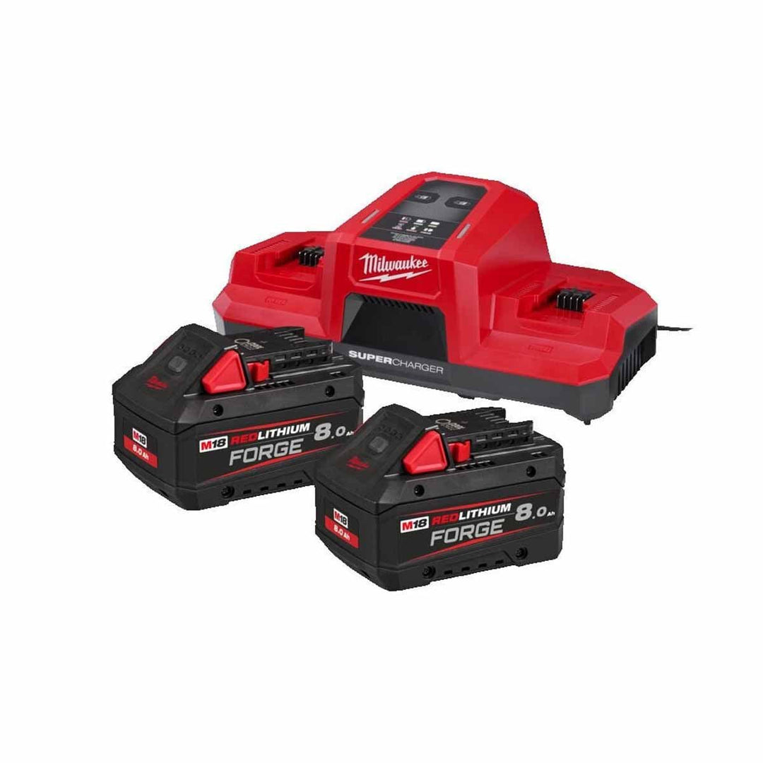 Milwaukee 18V FORGE™ Energy Kit with 2x 8.0Ah Batteries, Dual Bay Super Charger