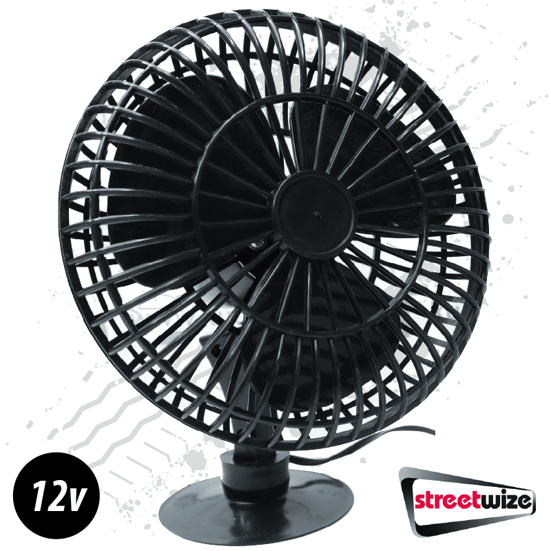 Oscillating Fan 5 Inch With Suction Cup 12 Volt - Plug And Play  