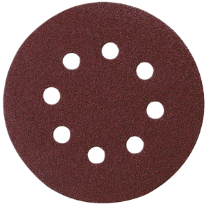 Velcro Red Abrasive Disc 125mm Punched 40G 10 Pack