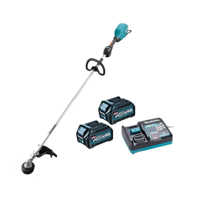 40V MAX XGT BRUSHLESS LINETRIMMER WITH 2X 2.5AH BATTERY AND DC40RA CHARGER