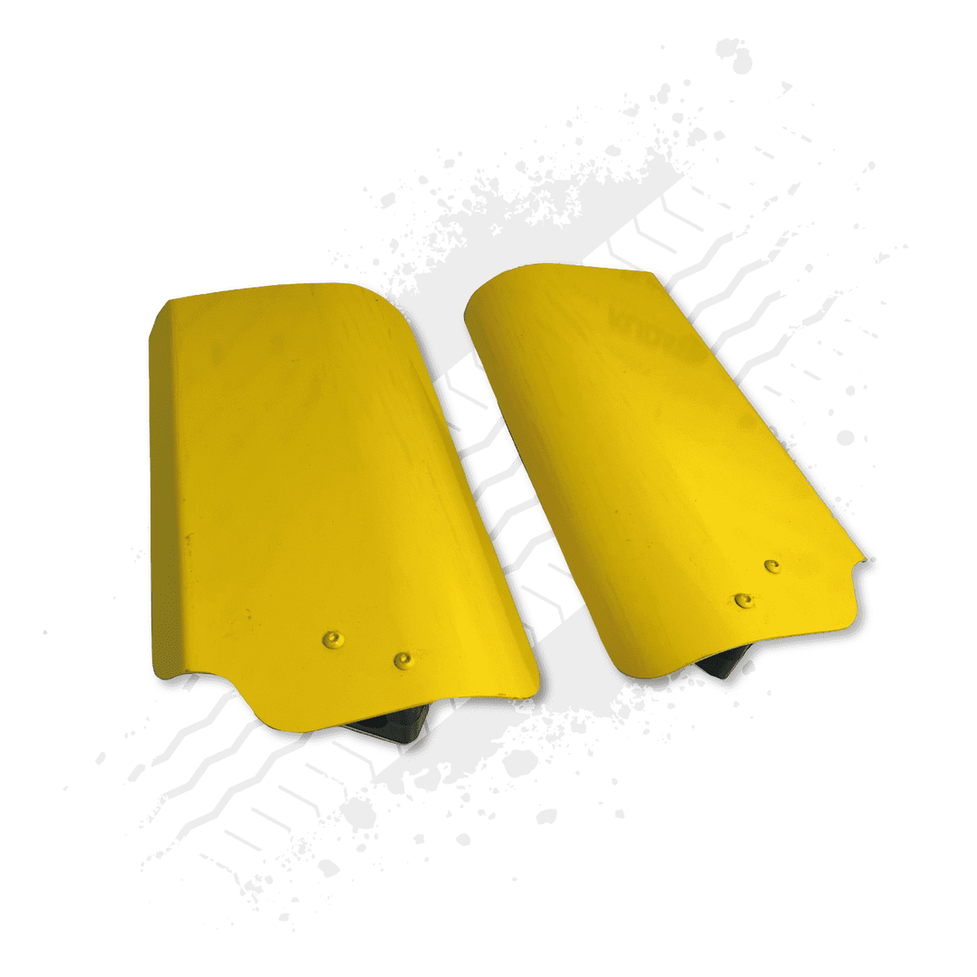 Yellow Stainless Steel Mirror Guards to suit Mitsubishi Fuso Canter C75 15 HRV