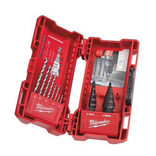 MILWAUKEE 10 PIECE STEP DRILL & METAL DRILL SET