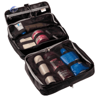 HangPac Toiletry/Overnight Bag With Hook And Suction For Mirrors Or Walls - Includes 3 Pockets