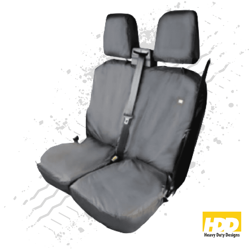 Heavy Duty Ford Transit Custom Double Passenger Seat Cover 2013 + - 4 Piece Set