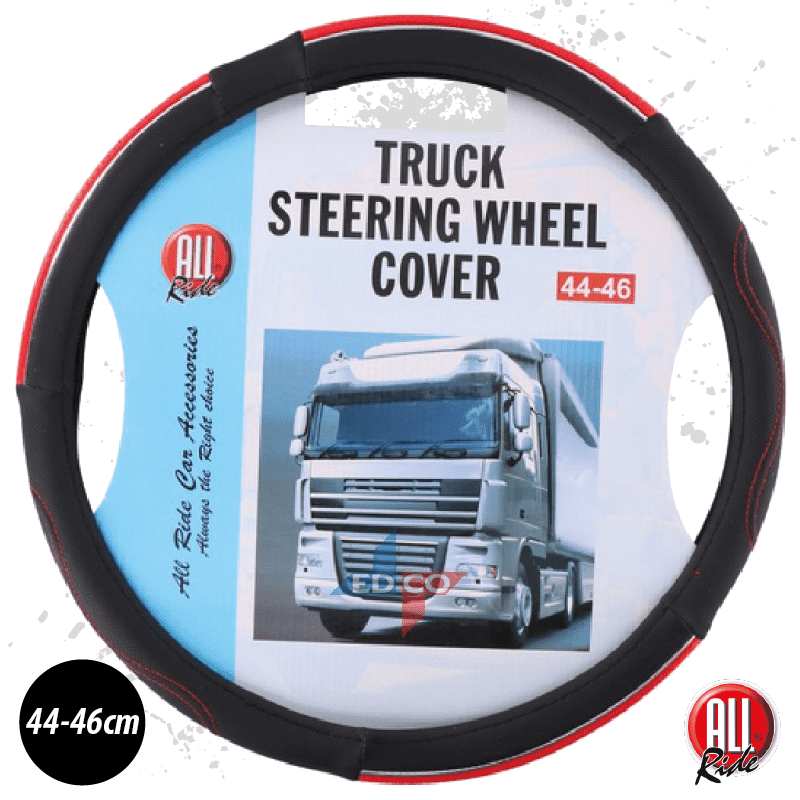 Truck Steering Wheel Cover Black/Red 44/46