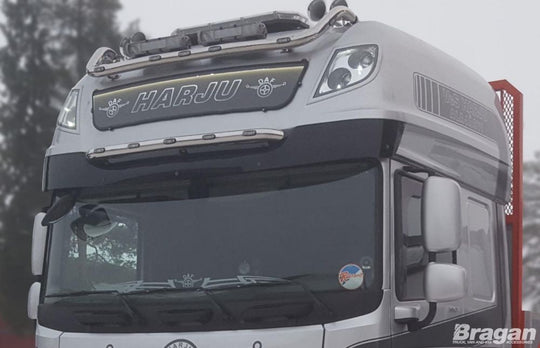 To Fit 2013+ DAF XF 106 SuperSpace Cab Visor Bar + White LEDs