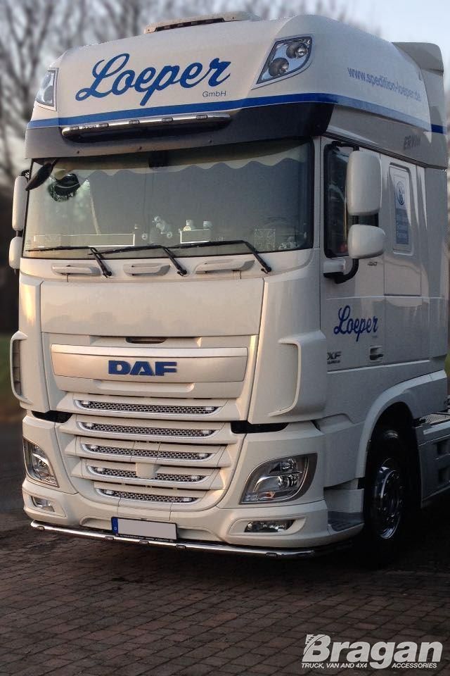 To Fit 2013+ DAF XF 106 SuperSpace Cab Visor Bar + White LEDs