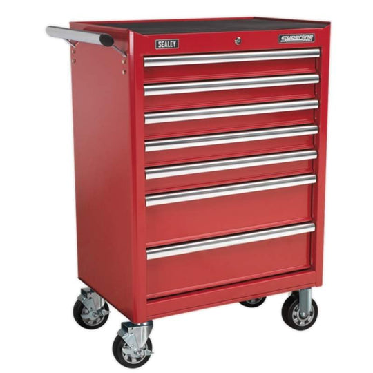 Topchest & Rollcab Combination 15 Drawer with Ball-Bearing Slides - Red & 147pc Tool Kit