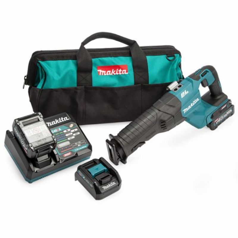 Makita 40V Max XGT Brushless Reciprocating Saw with 2 x 2.5Ah Batteries and DC40RA Charger with ADP10 Adapter