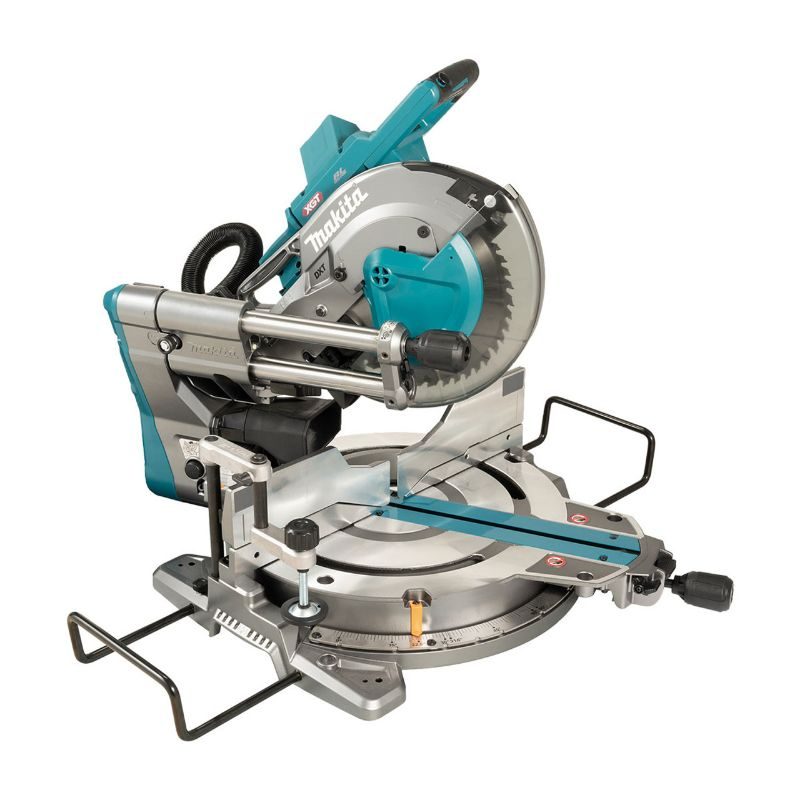 Makita 40V Max XGT Brushless 260mm Slide Compound Mitre Saw with 2 x 2.5Ah Batteries and DC40RA Charger with ADP10 Adapter