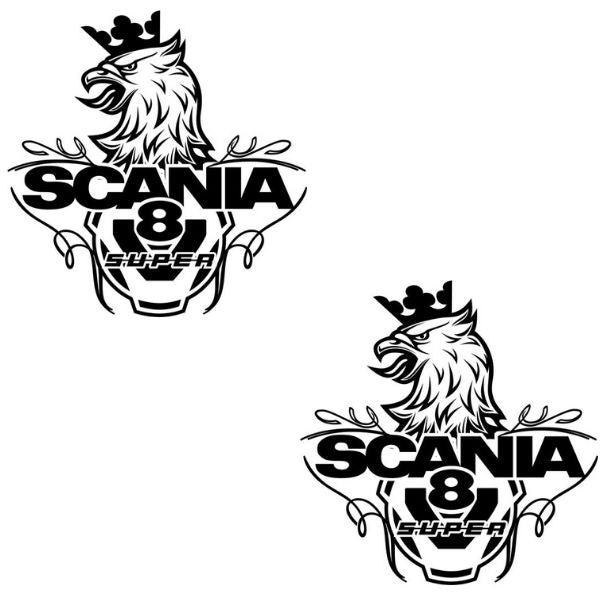 Scania V8 Super Panel Decal Sticker v2