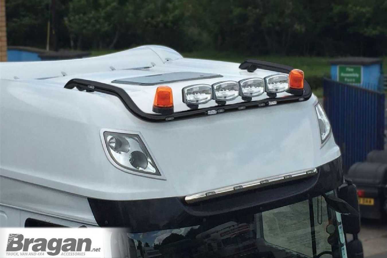 Fit DAF 106 2013 Super Space Cab Black Roof Light Bar Flush LEDs Jumbo Spots Type