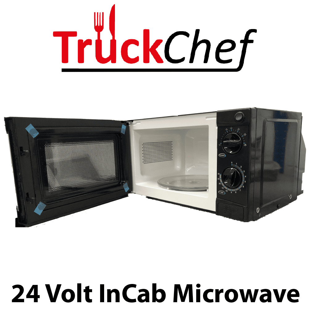 24v Microwave oven - Truck Microwave. In Cab Oven. 24v. In Cab Cooking.  TruckChef Microwave. On The Road Cooking.
