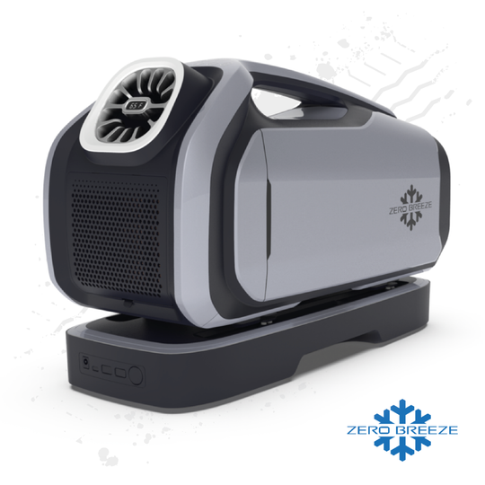 Zero Breeze Mark 2 Plus, Battery Powered, Air Conditioner. 12v/24v/240v, UK / EU - BACK IN STOCK SEPTEMBER 2022