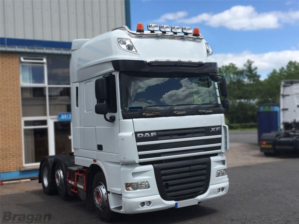 To Fit DAF XF 106 2013+ Super Space Cab Roof Light Bar - Type C + Flush LEDs x7 + Spots x6 + Amber Lens Beacons x2